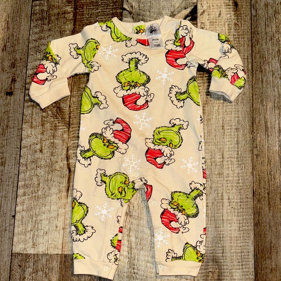 GRINCH One Piece Pajama -size 6-9 months - Picture 1 of 8